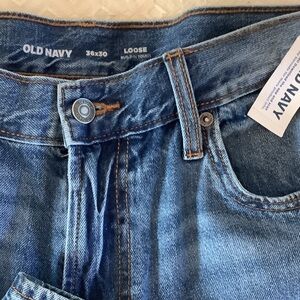 NWT Old Navy Men’s 36x30 Loose Relaxed Fit Medium Wash Jeans